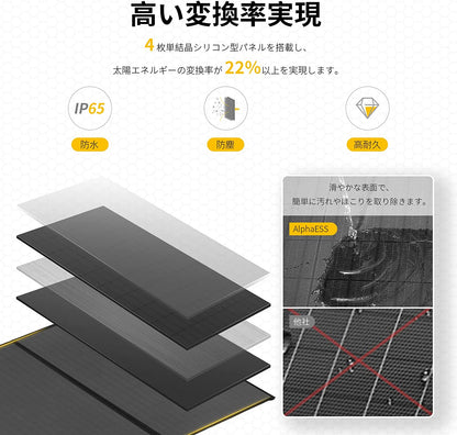 ポータブル電源用ソーラーパネル 200Ｗ（防塵・防水・高耐久）