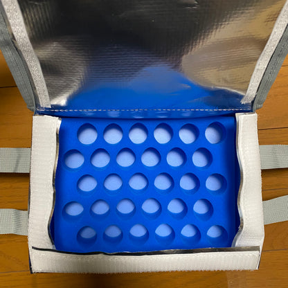 [適用於厚生勞動省採購的冷藏袋，也可使用適用於Omicron的疫苗] Moderna製造的武田疫苗（Novavacs）的藥瓶架+內袋套裝