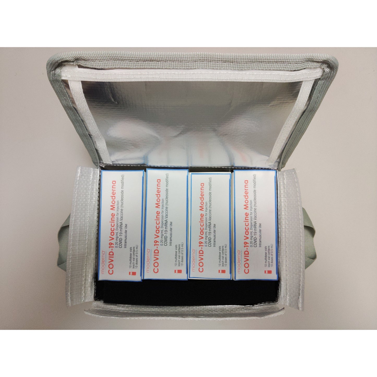 【對應厚生勞動省採購的保冷袋】 單層內袋 可收納Moderna Takeda Vaccine（Novavacs）的藥瓶架！